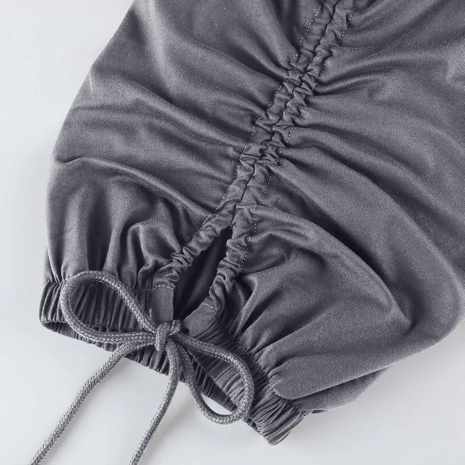 Capri Harem Pants for Women Baggy Side Drawstring Beach Pants Pleated Loose Lounge Trousers 2025 Streetwear