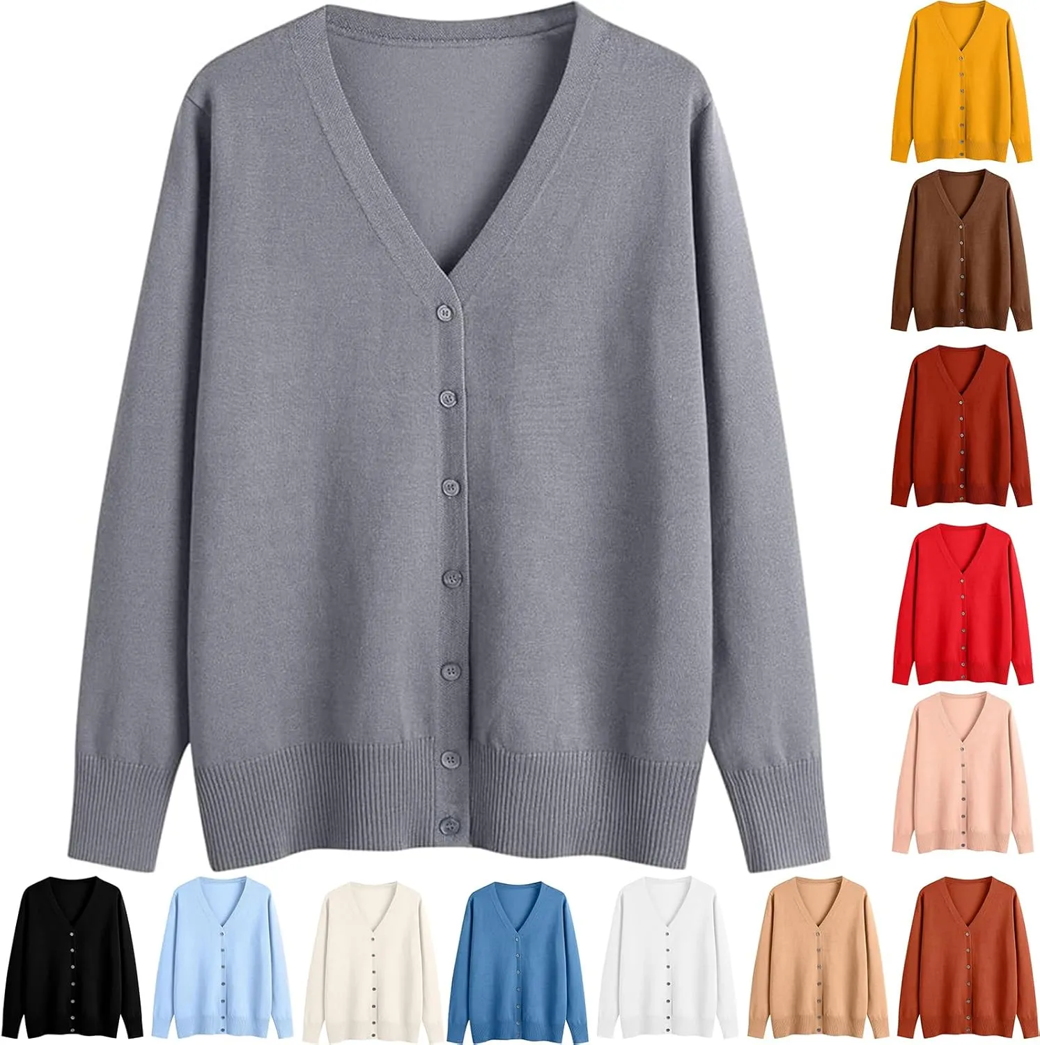Cardigan Sweaters for Women 2024 Fall Cable Knit Sweaters Womens Trendy Button Down Open Front Cardigans Outwear
