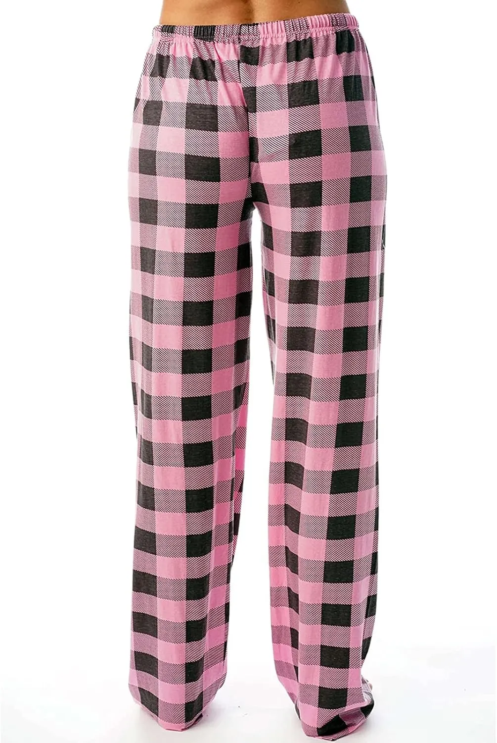 Plaid Pajama Pants Women Soft Comfy Buffalo Plaid Pj Pants Y2k Baggy Lightweight High Waisted Wide Leg Lounge Pants