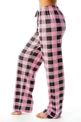 Plaid Pajama Pants Women Soft Comfy Buffalo Plaid Pj Pants Y2k Baggy Lightweight High Waisted Wide Leg Lounge Pants