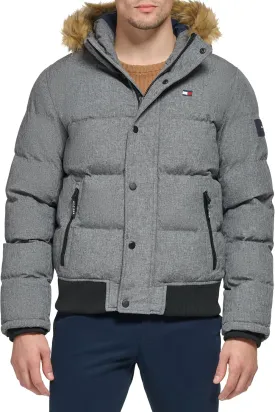 Tommy Hilfiger Men's Arctic Cloth Quilted Snorkel Bomber Jacket (Standard and Big & Tall)