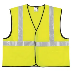 VCL2SLX3 MCR Class 2,Polyester,Safety Vest,2" Silver Stripe,LIME