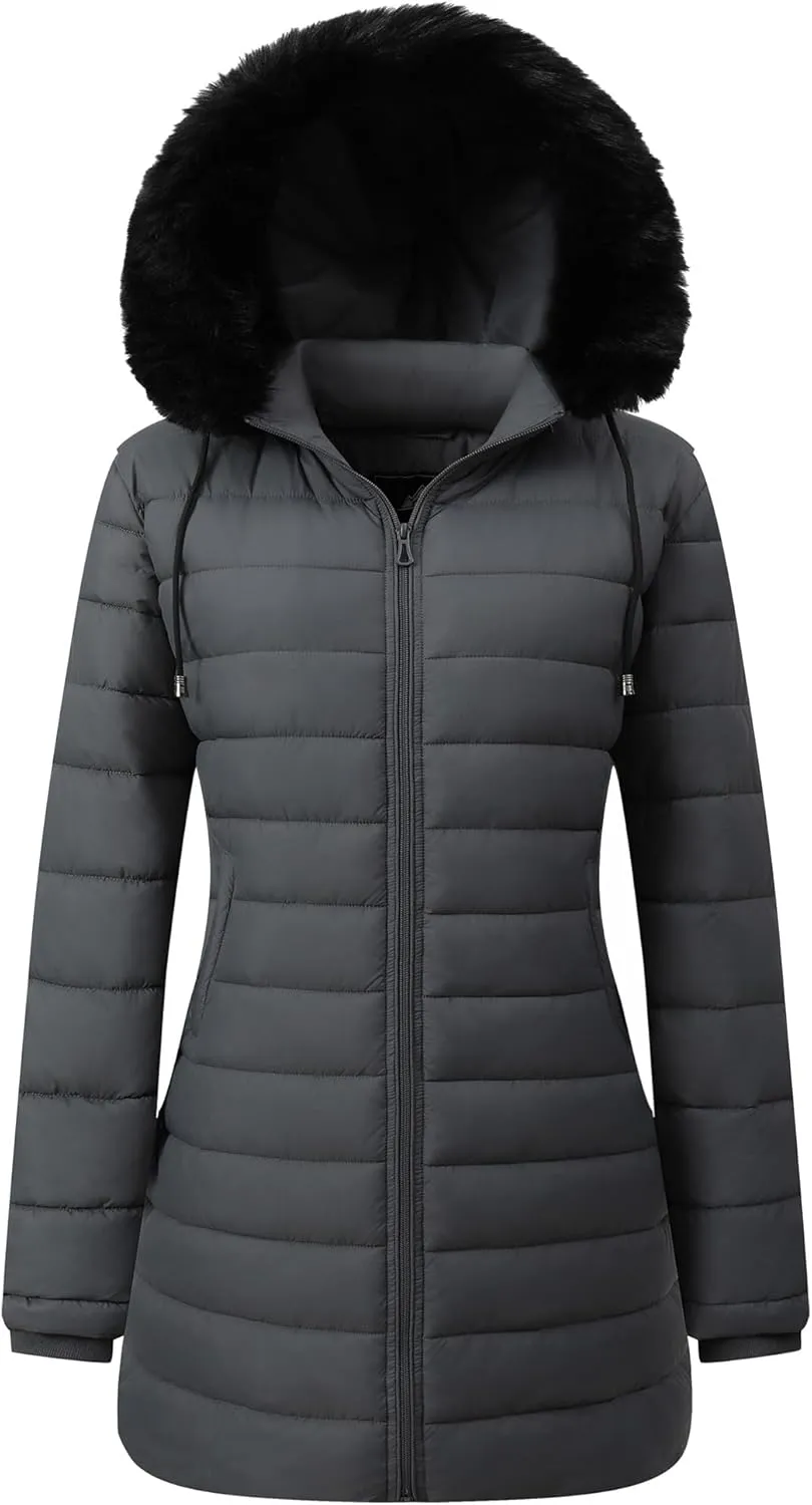 Women's Waterproof Long Puffer Jacket Thickened Down Jacket Warm Winter Coat