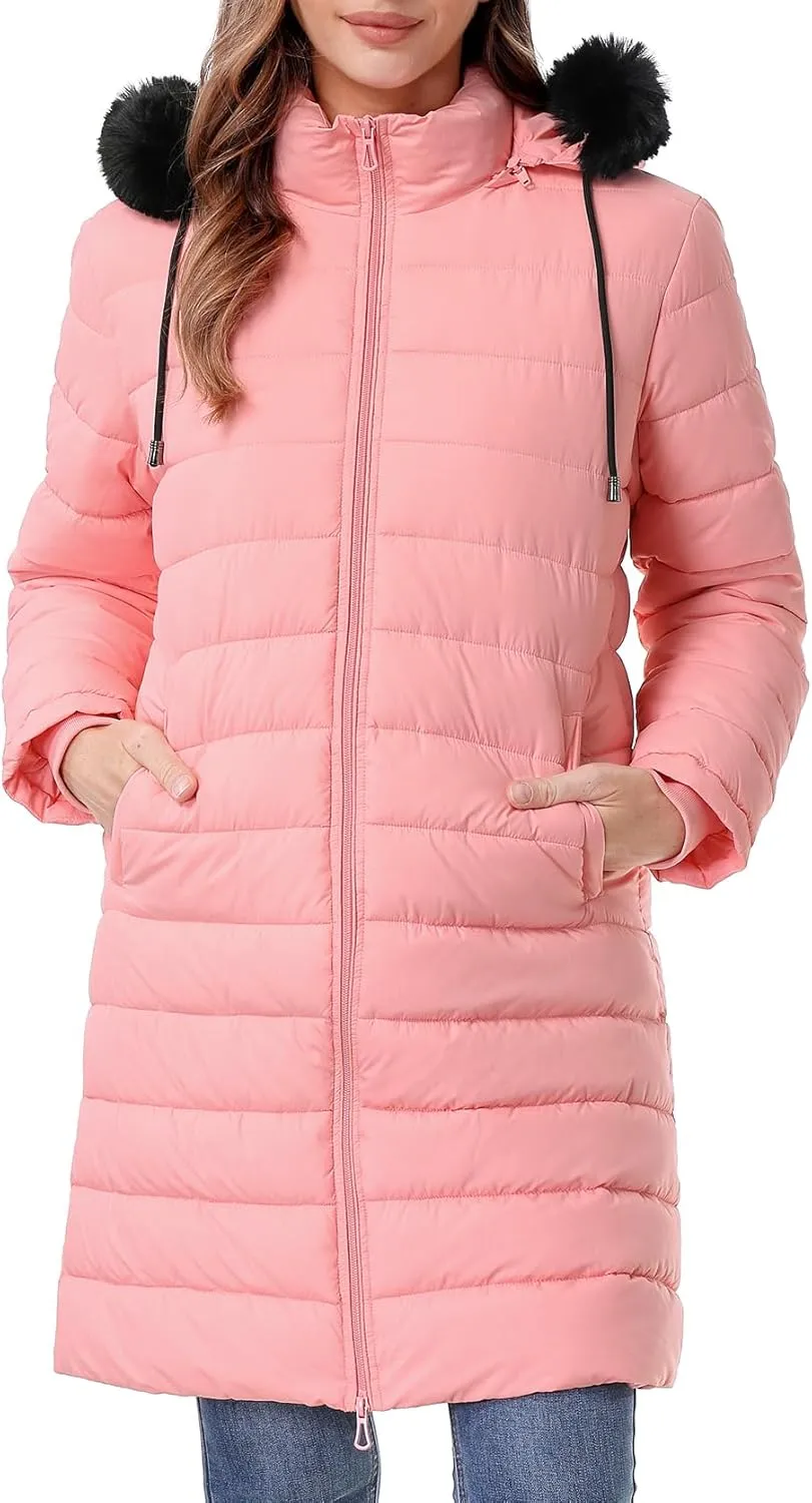 Women's Waterproof Long Puffer Jacket Thickened Down Jacket Warm Winter Coat