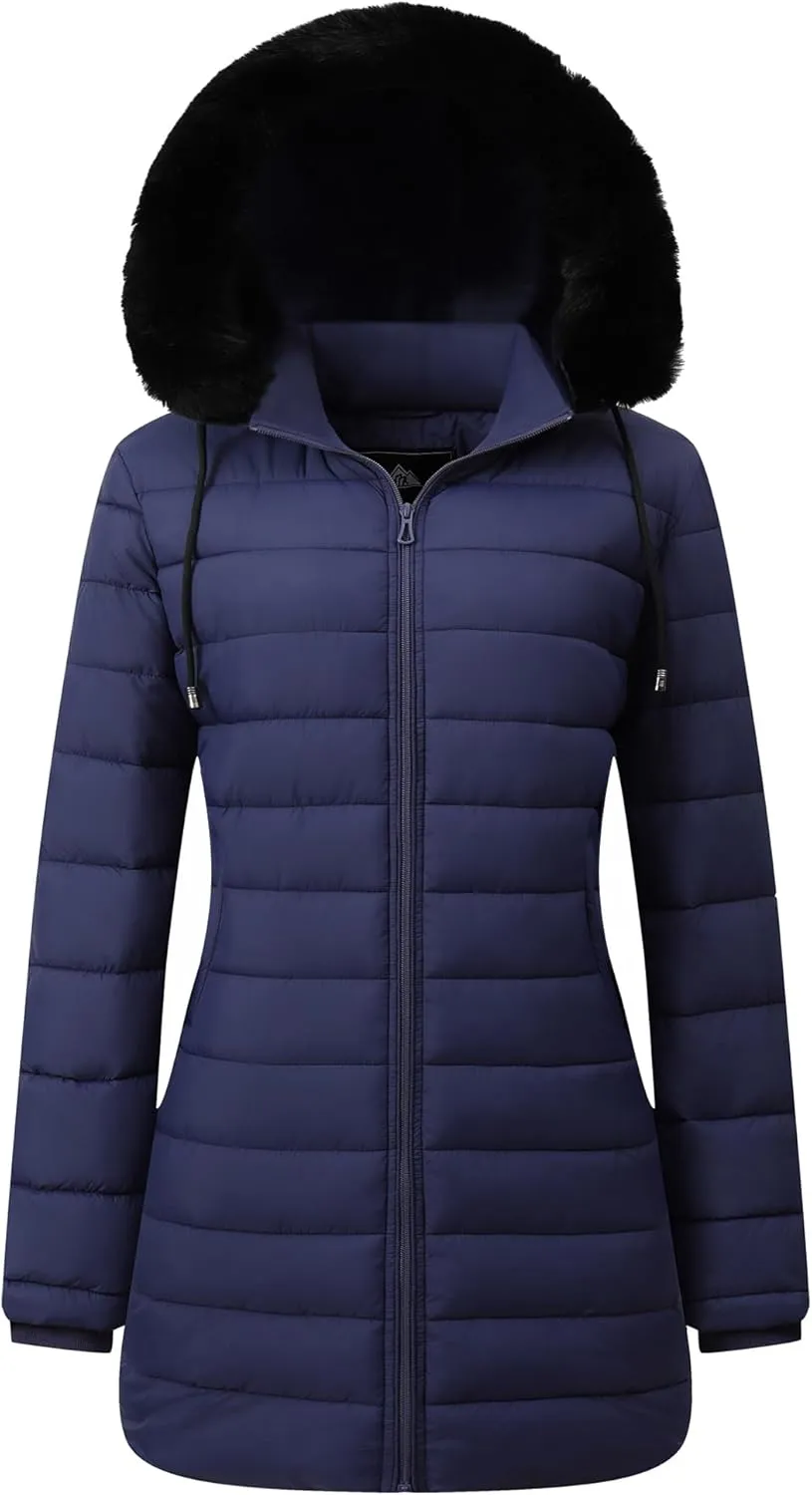 Women's Waterproof Long Puffer Jacket Thickened Down Jacket Warm Winter Coat